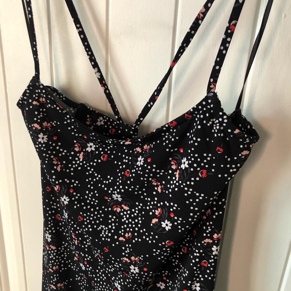 H&M Divided Black Floral Strap Dress - Picture 3 of 6